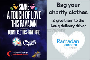 SOUQ.com offers Free Shipping and a helping hand to customers to donate during Ramadan