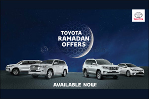 Instant gifts and unbeatable new deals starting first of Ramadan at all Al-Futtaim Toyota showrooms