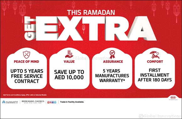 This Ramadan Get Extra' on all 2019 Kia vehicles from Al Majid Motors