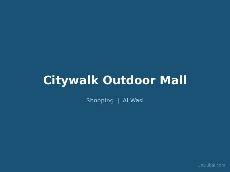 Citywalk Outdoor Mall