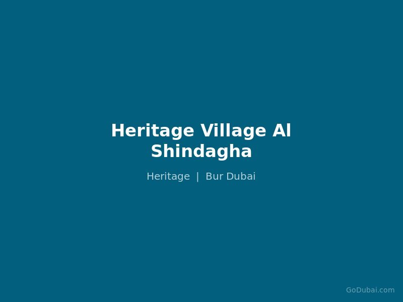 Heritage Village Al Shindagha