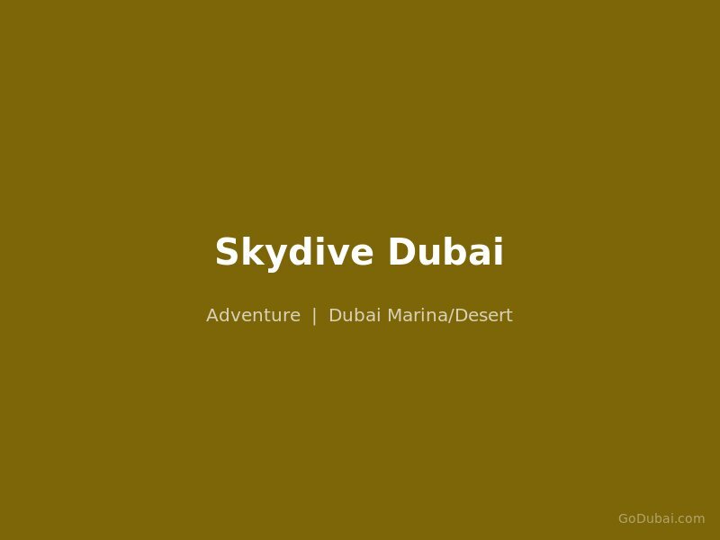 Skydive Dubai