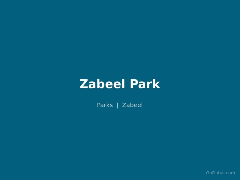 Zabeel Park