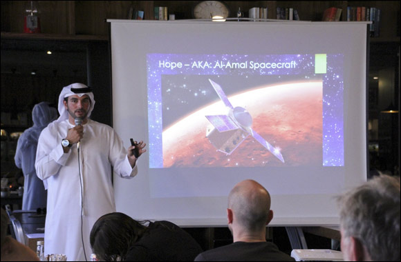 Saeed Al Gergawi from MBRSC discusses space exploration and highlights Centre's projects at Caf� Scientifique