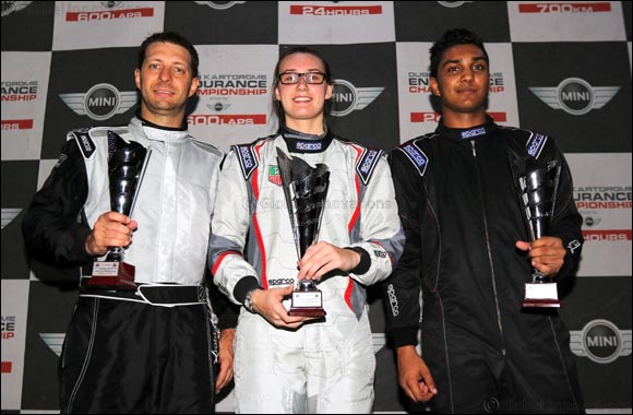 Schoolgirl Abigail becomes first female driver to win in UAE SWS Print Cup Series at Dubai Kartdrome