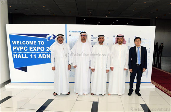 H.E. Humaid Mohamed Bin Salem inaugurates the Middle East Pumps, Valves, Pipes and Compressors Industrial Exhibition 2015