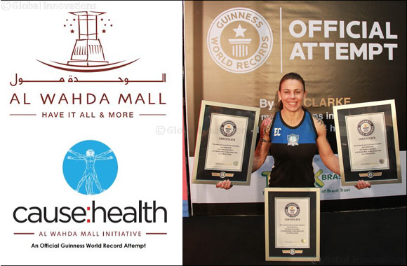 Al Wahda Mall raises over USD $14,600 as Eva Clarke breaks 3 GUINNESS WORLD RECORDS™ titles