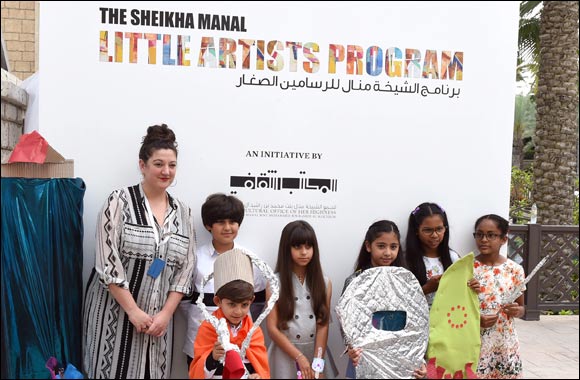 The children of His Highness Sheikh Mansour bin Zayed Al Nahyan inaugurate ladies day at �Art Dubai� 2016