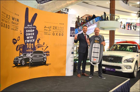 Al Ghurair Centre Announces First Mega Winner of Infiniti QX80 in “Shop Once Win Twice” Mall Promotion
