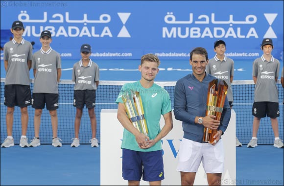 Lasvit Trophy Raised by Rafael Nadal at the Mubadala World Tennis Championship