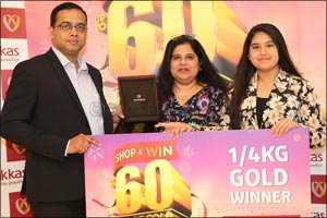 Joyalukkas presents  Kilo Gold to the Winners of the ongoing Joyalukkas Shop & Win Upto 60 Kg Gold' promotion