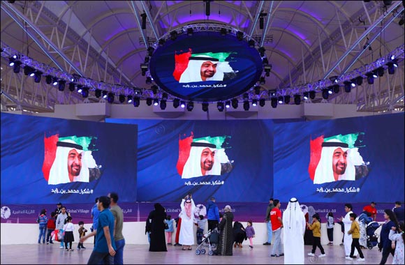 Global Village Guests and Exhibitors Participate in �Thank you Mohammed bin Zayed� Campaign