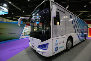 Masdar unveils locally manufactured all-electric Eco-Bus  at Abu Dhabi Sustainability Week 2018