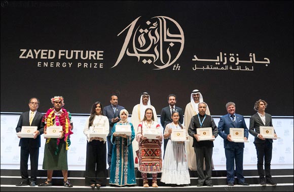 Sheikh Mohamed Bin Zayed along with the President of Mauritania and the Crown Prince of Jordan Honour Winners of Zayed Future Energy Prize