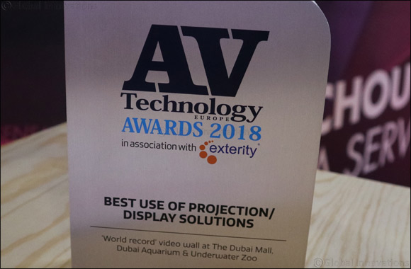 World Record created by the LG OLED Video Wall recognized as Best use of Projection/Display Solutions