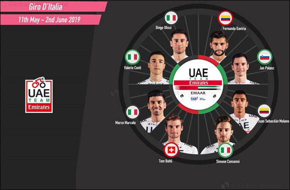 Gaviria Tops Uae Team Emirates' Line-up at the Giro