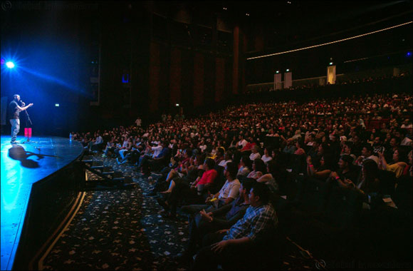 Leading Indian stand-up comedian Kunal Kamra performs to a packed house at BOLLYWOOD PARKS� Dubai