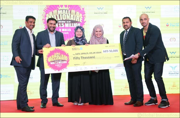 Two weekly draw �Mall Millionaire� winners announced Weekly draws took place at Barari Outlet Mall and Al Raha Mall