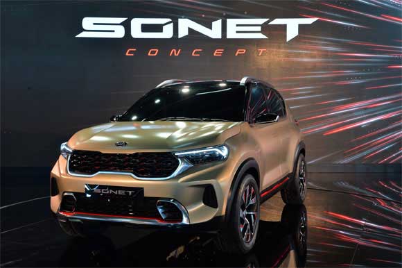 Kia Motors Unveils Sonet Compact SUV Concept at Delhi Auto Expo 2020