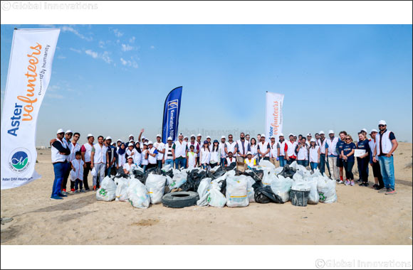 Aster Volunteers and Emirates NBD take to Al Qudra Desert for Green Choices Clean Up Initiative