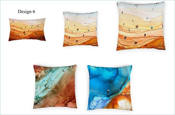 OriginsCollective.com Launches The Artists Series Featuring New Art on Cushion and Ottomans Covers
