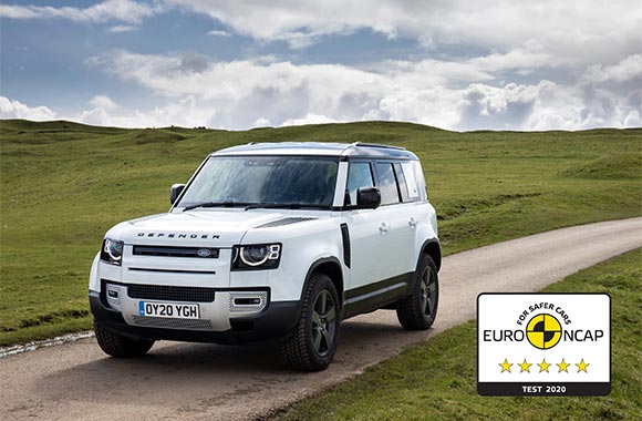 Five-Star Euro Ncap Safety Rating for Award Winning New Land Rover Defender 110