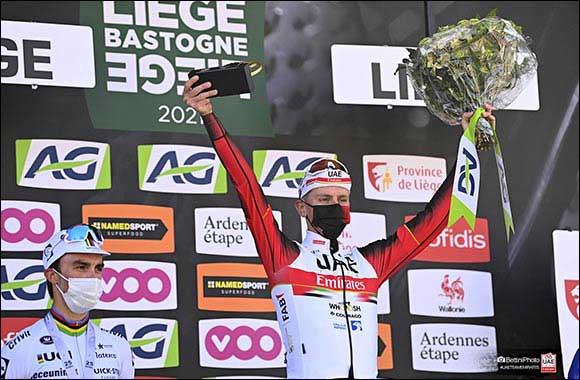 Tadej Pogačar Seizes Momentous Win for UAE Team Emirates at Liege-Bastogne-Liege