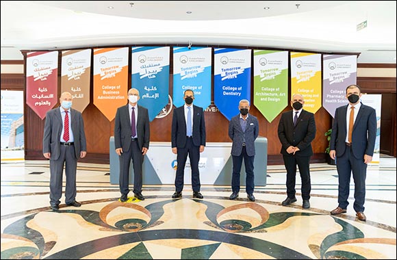 Ajman University honors Renowned Journalist Mustafa Al-Agha for his Social Contributions