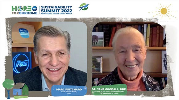 Dr Jane Goodall Delivers an Important Message of Hope at the 2022 Procter & Gamble AMA Sustainability Summit