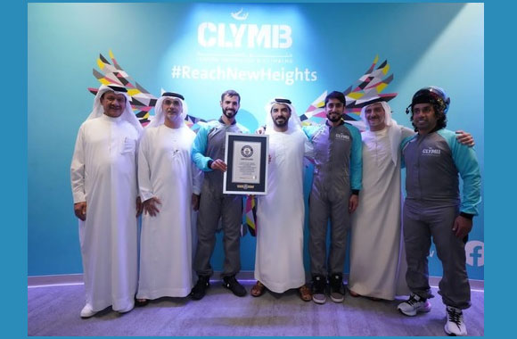 Sheikh Khalifa bin Sultan bin Hamdan Al Nayhan breaks four GUINNESS WORLD RECORDS� at CLYMB Abu Dhabi