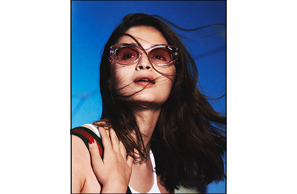 A new Floating effect for the interlocking g logo debuts on GUCCI Eyewear Spring Summer 2024 Frames