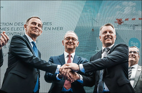 RTE and the Chantiers de l'Atlantique  Hitachi Energy consortium sign a 4.5 billion contract for the construction of three offshore direct current platforms and three onshore con