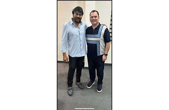 IIFA'S Visionary founder/director, andre timmins, alongside megastar chiranjeevi, who is set to receive the prestigious IIFA utsavam special honour for outstanding achievement in