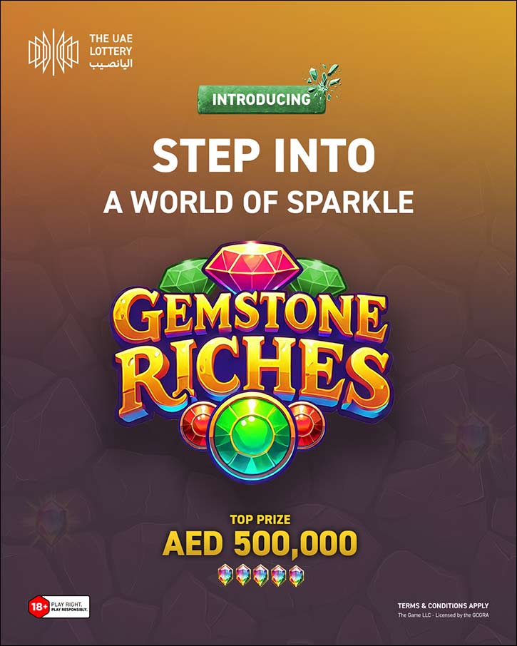 The UAE Lottery Introduces Two New E-Instant Games: Gemstone Riches and Sports Mania