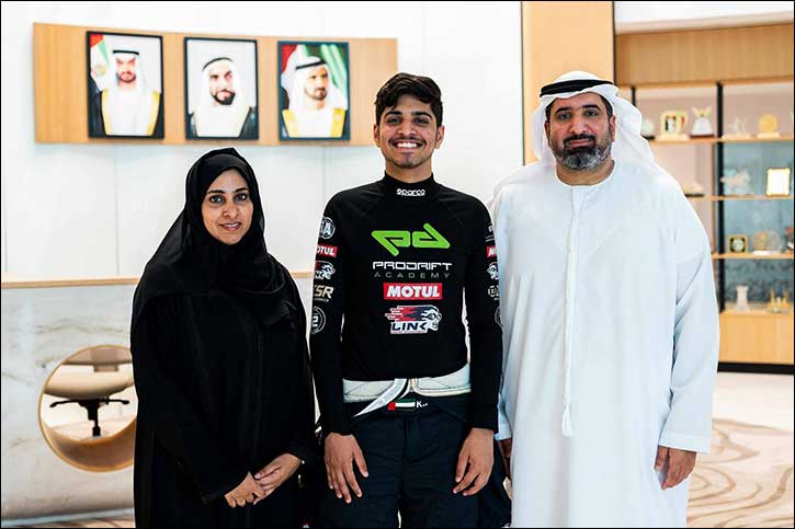 UAE Committee for Talent and National Sports Support includes drift driver Khalifa Al Falasi in its dedicated programs aimed at providing comprehensive support for young sport ta