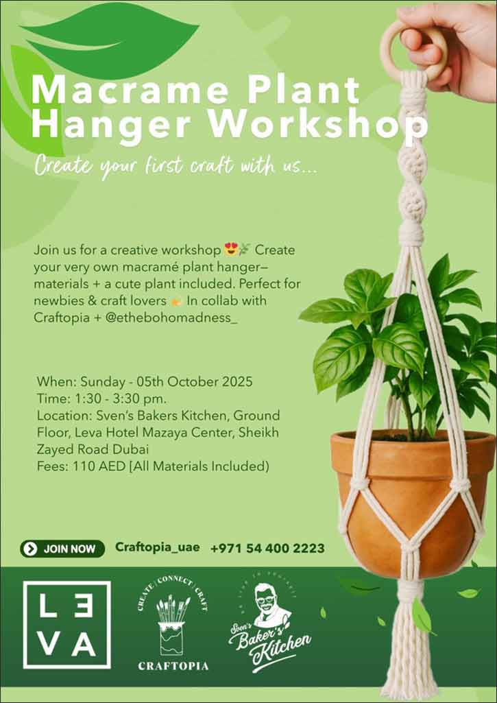 Get Crafty at LEVA Hotels: Macram Plant Hanger Workshop