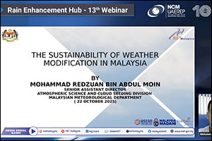 UAEREP's 13th Rain Enhancement Hub Webinar Explores Malaysia's Sustainable Cloud Seeding Practices