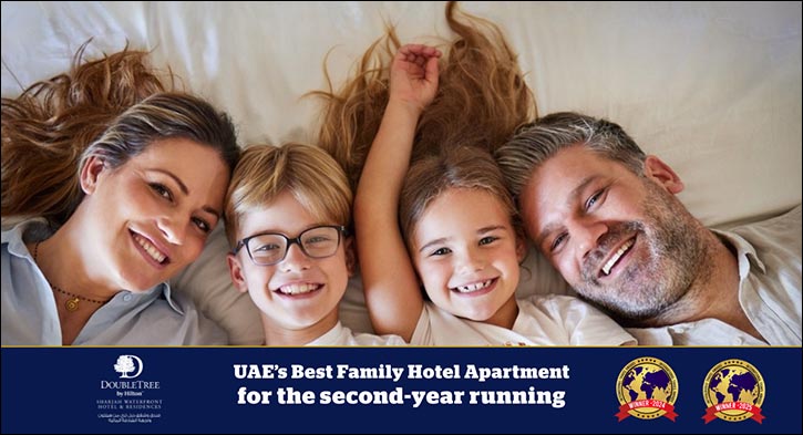 DoubleTree by Hilton Sharjah Waterfront Hotel & Residences Recognized as UAE's Best Family Hotel Apartment for the Second Consecutive Year  2025