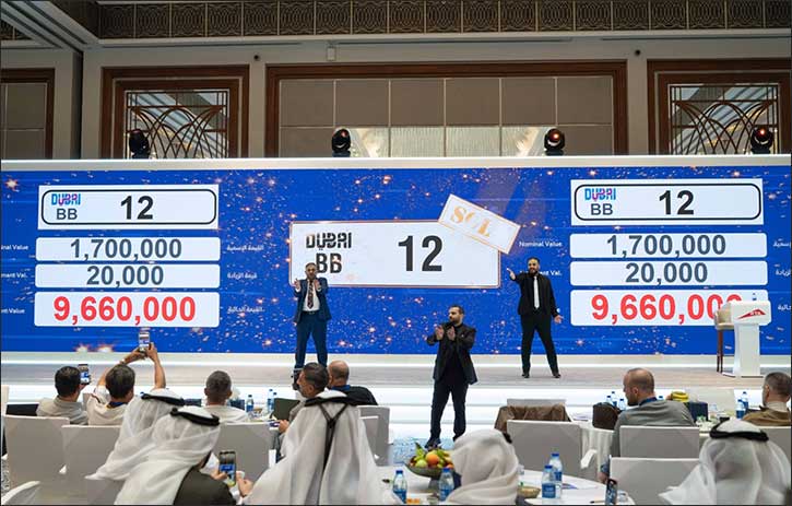 RTA's 120th Distinctive Number Plates Auction Tops AED 109 Million
