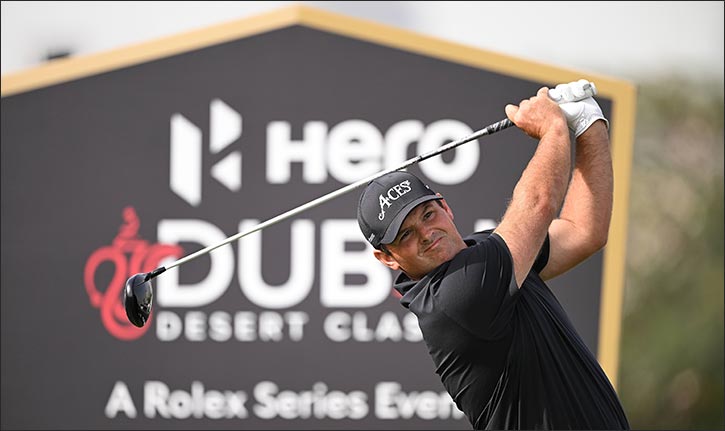 Patrick reed shines with flawless 65 to lead at hero dubai desert classic