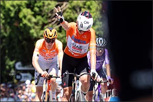Jay Vine clinches dramatic Tour Down Under overall victory for UAE Team Emirates-XRG