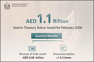 Strong demand for the debut issuance of Seven Year tenor dirhams in the Islamic Treasury Sukuk Auction held for the month of February 2026