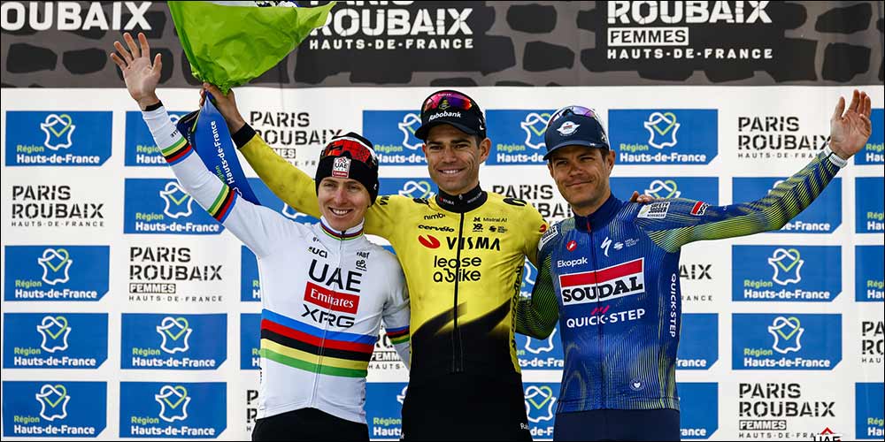 Pogačar goes down fighting after breathtaking Paris-Roubaix