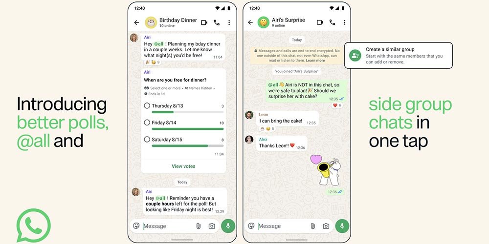 Your Group Chats Upgraded: Introducing Better Polls, @all and More