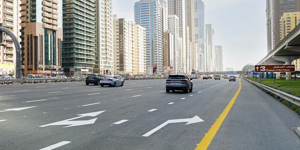RTA Completes 2-Kilometre Widening on Sheikh Zayed Road Near Burj Khalifa – Dubai Mall Metro Station Towards World Trade Centre Intersection