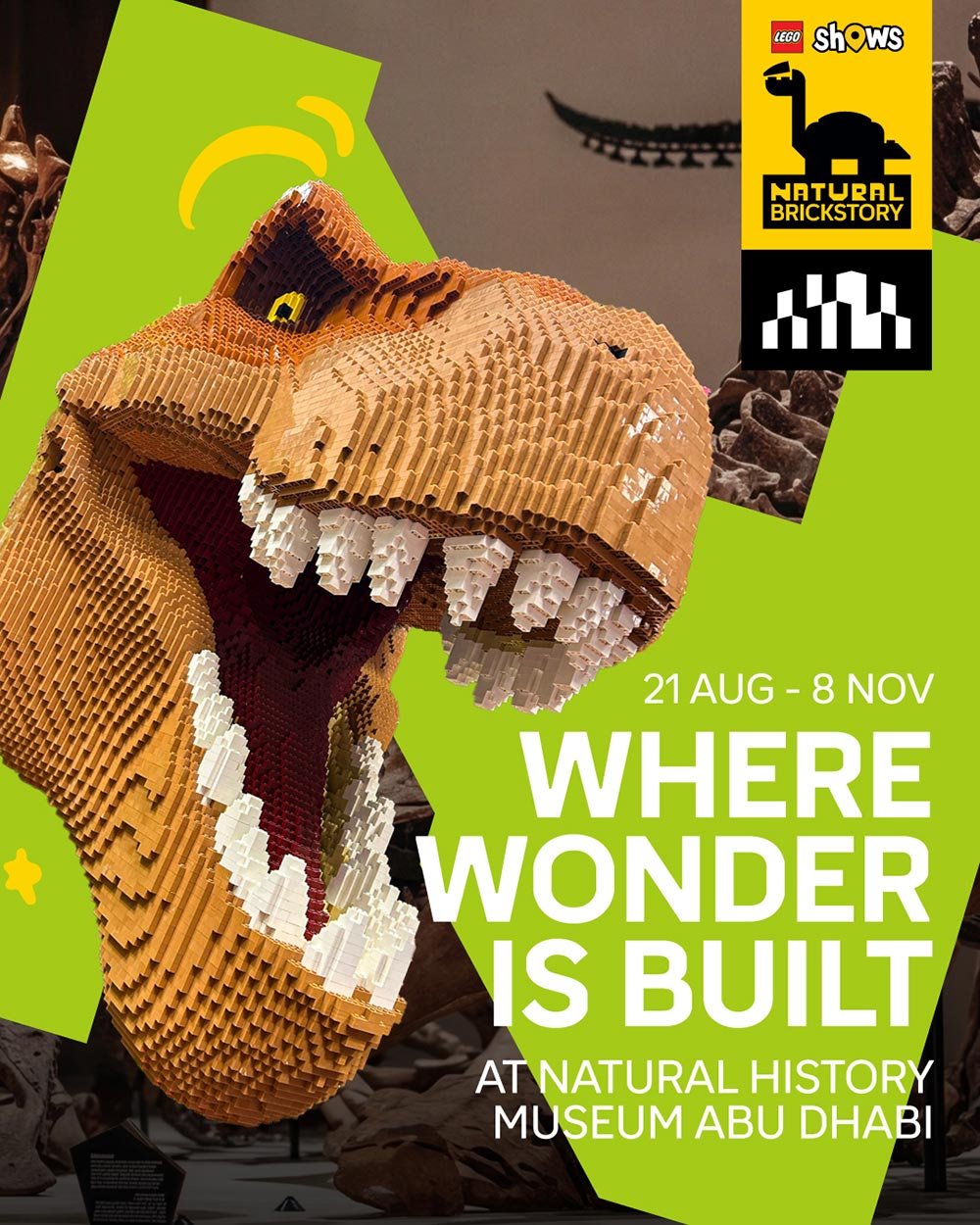Natural History Museum Abu Dhabi to Launch LEGO® SHOWS Natural Brickstory, and Invites Visitors to Build 13.8 Billion Years of Natural History