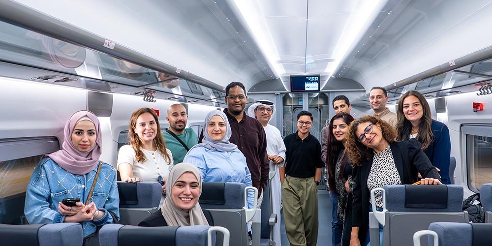 In a first-of-its-kind experience for a private Emirati company Hattlan Media turns Etihad Rail journey into a creative workspace