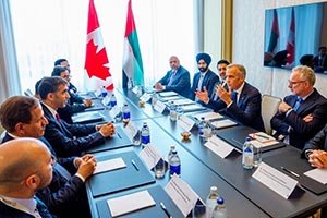 HE Al Zeyoudi Meets Canadian Prime Minister Mark Carney During Inaugural Canada 