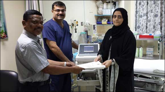 Malabar Gold & Diamonds donates ECG Machine to Al Baraha Hospital - Dubai