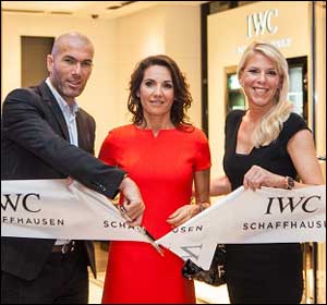 IWC Schaffhausen and friend of the brand Zin�dine Zidane celebrate IWC's New Boutique at the Galleria in Abu Dhabi